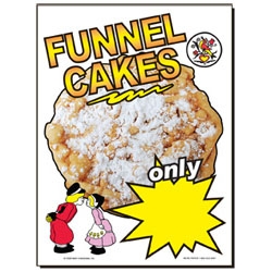 Funnel Cake Static Cling Sign